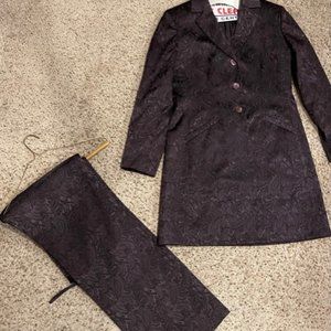 Gorgeous Purple "Prince-vibes" Paisley suit, Size 8